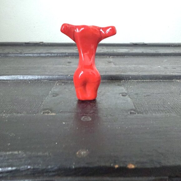 Red Goddess Torso Female Body Statue Minimalist Decor Figurine Small Sculpture - Picture 6 of 9